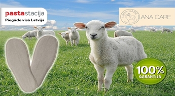 Lai kājas vienmēr būtu siltumā! "Elpojošās" un mitrumu absorbējošās apavu iekšzolītes no Merino vilnas (izmēri: 20.-48.) -50%
