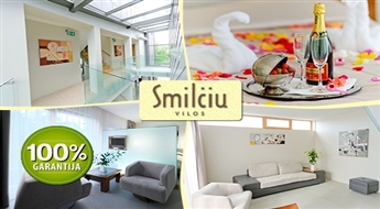 Romantiska atpūta diviem 4* viesnīcā "Smilčių Vilos", Palangā: 1 nakts divstāvu apartamentos + brokastis + 1 h džakuzī + vēlā izrakstīšanās -50%