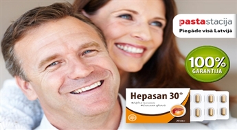 Aizsargā aknu šūnas no kaitīgu vielu ietekmes! Hepasan 30: ātras iedarbības ārstniecības augu komplekss, 2 iepakojumi (ražotājs: Silvanols) -50%