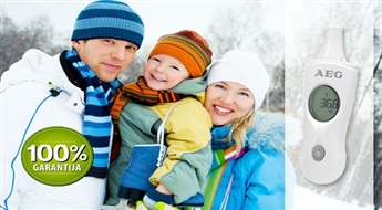 Precīzs mērījums 1 sekundes laikā! AEG digitālais termometrs (temperatūras mērīšanai no pieres) -50%