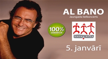 Lieliska Jaungada dāvana itāļu mūzikas mīļotājiem! Maestro AL BANO Jaungada lielkoncerts Arēnā Rīga -50%
