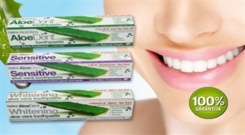EkoMed: ārstnieciskā ALOE DENT zobu pasta ar alveju -80% Dāvanā zobu birste!