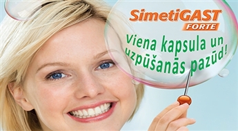 SimetiGAS kapsulas pret vēdera uzpūšanos -42%