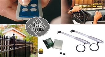 Lai vārti vērtos kā uz burvju mājienu! Ar pulti vadāma vārtu automātika divviru vārtiem no Žogu Fabrikas -36%