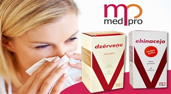 STIPRINI ORGANISMU VĪRUSU LAIKĀ! MedPro: ehinaceja (60 tabletes) + dzērveņu ekstrakts (30 kapsulas) līdz -53%