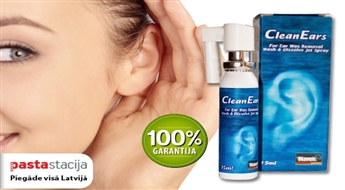 Sadzirdi visu, kas svarīgs! Clean Ears: inovatīvs aerosols auss atbrīvošanai no sēra visai ģimenei -45%