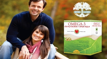 Uztura bagātinātājs veselai sirdij: Omega-3 + zivju eļļa (60 kapsulas) no Ekomed -51%