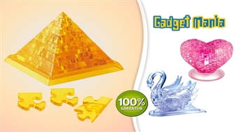 Pārsteidzoša 3D puzle sirds, piramīdas, piliena vai citā formā -50% Paša rokām darināts brīnums!