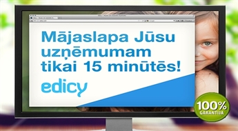 Izveido mājas lapu, kas piesaista uzmanību! Edicy: rīks ātrai un vienkāršai mājas lapu izveidei līdz -66%