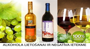 Galda sarkanvīns La Cigale Rouge Sec no Francijas vai baltvīns Dunavar Pinot Gris no Ungārijas -57%