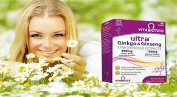 EkoMed: uztura bagātinātājs Ultra Ginkgo&Ginseng (60 tabletes) ar ginko biloba un žeņšeņa ekstraktiem -50%