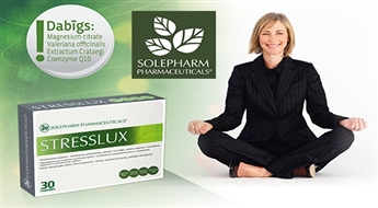 STRESSLUX (3 iepak.) -50% Ātras iedarbības preparāts stresa simptomu mazināšanai EKSĀMENU LAIKĀ!