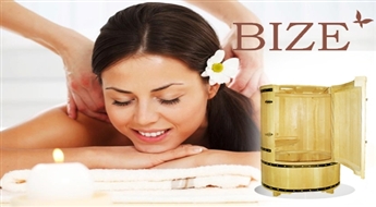 BIZE: procedūra "Ciedra spēks" (limfodrenāžas masāža + ciedra fitosauna + aroma masāža + masāža ar rožu medu + problēmzonu vibromasāža + dzērveņu ietīšana) -50%