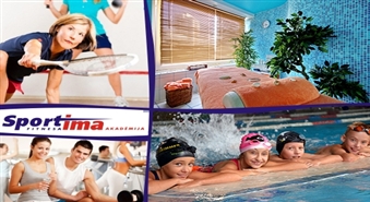 Sportima abonements: nodarbības + trenažieru zāle + skvošs + baseins + džakūzī + pirtis līdz -41%