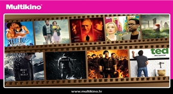 MULTIKINO: biļete uz jebkuru filmu (arī 3D) jebkurā laikā no 16. līdz 19.augustam – 50%