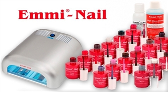 Vācu zīmola Emmi-Nail gēla nagu lakas (28 krāsas un 6 spīdumi), UV lampa un kopšanas līdzekļi līdz -45%