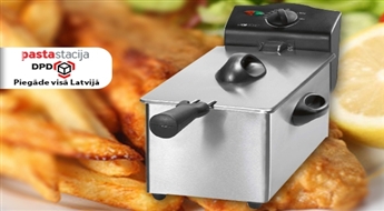 Jaudīgs un ietilpīgs Clatronic taukvāres katls -40% Gatavo žagariņus, frī kartupeļus, dārzeņus un zivju ēdienus!