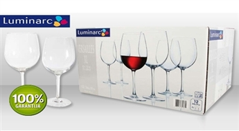 Luminarc Versailles 12 XL vīna glāžu komplekts (6 gab. x 72 cl + 6 gab. x 58 cl) -63% Gatavojies Jaunā gada svinībām jau laikus!