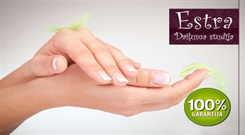 Estra: klasiskais manikīrs + Gelish lakas pārklājums + skropstu krāsošana + uzacu korekcija un krāsošana -50%