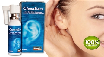 Sadzirdi visu, kas svarīgs! Clean Ears: inovatīvs aerosols auss atbrīvošanai no sēra visai ģimenei -45%
