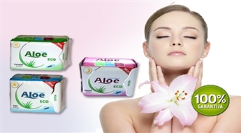 Izvēlies higiēnas preces, kas nekaitē Tavai veselībai! ALOE biksīšu ieliktnīši un higiēniskās paketes ar dabīgo alveju -56%