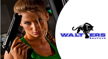 100% azarts un adrenalīns! Šaušana ar kaujas ieročiem šautuvē Walters -40%