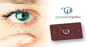 PASAULES OPTIKAS lojalitātes karte -80%! Īpašas atlaides KONTAKTLĒCĀM, to kopšanas līdzekļiem un citām precēm!