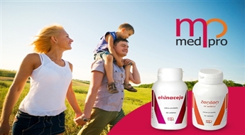 STIPRAM ORGANISMAM UN ENERĢIJAI! MedPro: žeņšeņ ar selēnu (60 kaps.) VAI ehinaceja (60 tabl.) -52%