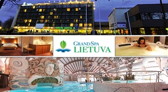 GRAND SPA LIETUVA Druskininkos: 2 naktis 2 cilvēkiem + brokastis + minerālo vanniņu procedūras + ūdens parka izklaides -39%