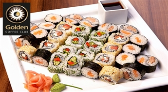 Atsvaidzinoši eksotisks garšas piedzīvojums! Suši komplekts Indian summer (32 gab.) Golden Coffee Club Jūrmalā -50%