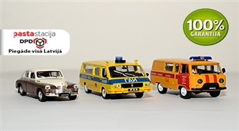 Auto modelīši "RAF-2203 Latvija", "ГАЗ-М20 Победа" vai "АГС (УАЗ-3909)" līdz -69%