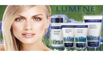Palutini savu sejas ādu! LUMENE Basic Blue komplekts sejas kopšanai: toniks, attīrošā želeja, dienas un nakts krēms -59%