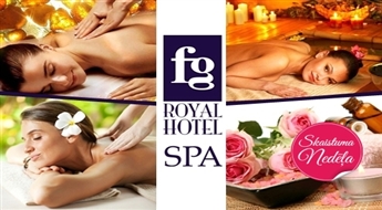 FG Royal Hotel SPA: Āzijas relaksējošā masāža, ajūrvēdas masāža vai limfodrenāžas masāža + sapropeļa ietīšana -76%