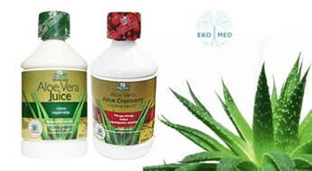 EkoMed: 100% dabīgā ALOE VERA sula (ar vai bez dzērveņu garšas) imūnsistēmas stiprināšanai -53%