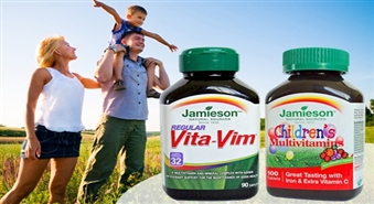 Herbal Shop: Jamieson multivitamīnu komplekss pieaugušajiem vai bērniem (ar 1 iepakojumu pietiks 3 mēnešiem!) -50%