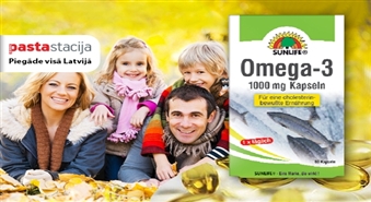 Sargā savu veselību! Zivju eļļa Omega-3 visai ģimenei (60 kapsulas, 1000 mg) -50%