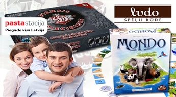 Jautriem brīžiem savējo lokā! Ludo: galda spēle Pirmais piecinieks + galda spēle Mondo + Silly Bandz rokassprādze līdz -50%