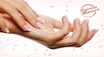 Express Manicure: klasiskais manikīrs ar ilgnoturīgo Gelish vai Orly gēllakas pārklājumu -46%