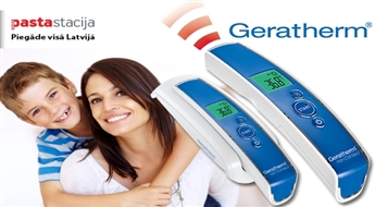 GERATHERM bezkontakta termometrs ar infrasarkanā stara tehnoloģiju precīzai ķermeņa, apkārtējās vides, šķidrumu un virsmu temperatūras mērīšanai -42%