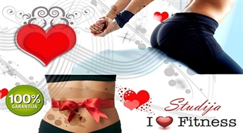 Šajā Valentīna dienā IEMĪLIES FITNESĀ! Abonements 5 nodarbībām + sauna un baseins studijā I Love Fitness -50% Piedāvājumu varēsi izmantot līdz jūnijam!