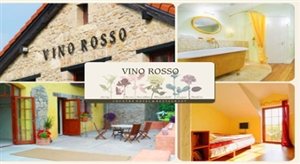 Karaliska atpūta diviem elegantajā viesnīcā VINO ROSSO līdz -50%