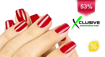 Elegants manikīrs ar Shellac pārklājumu studijā X-CLUSIVE.