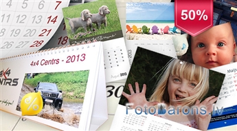 Katrs mēnesis liks pasmaidīt! Personalizēts Fotokalendārs 2013. gadam salonā Minolta.