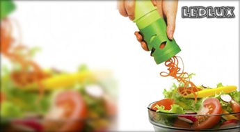 Компактный измельчитель овощей Curly Veggies Mincer & Peeler для нарезки салатов со скидкой 65%!