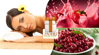SPA-ритуал «Ягодный mix» - пилинг, лимфодренажный массаж, обертывание и массаж лица со скидкой 57%!
