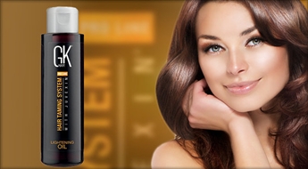 Matu krāsošana vienā tonī ar "Oil Hair Color" ar Juvexin kompleksu + griezums ar karstajām šķērēm + veidošana ar 56% atlaidi!