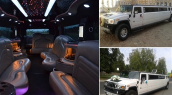 Ekskluzīva iespēja! Limuzīna Hummer-2 LUX īre 1 stundas braucienam ar 50% atlaidi!