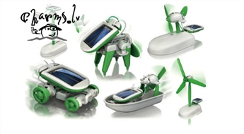 Solar Robot Kit 6in1 Green конструктор - трансформер на солнечных батереях
