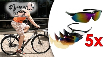 Sporta saulesbrilles 5in1