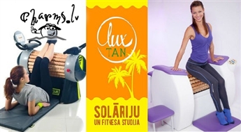 LuxTan : Nodarbības uz RollFit Vouge trenažieriem 3 studijās + līdz 5 solarija apmeklejumi dāvanā!